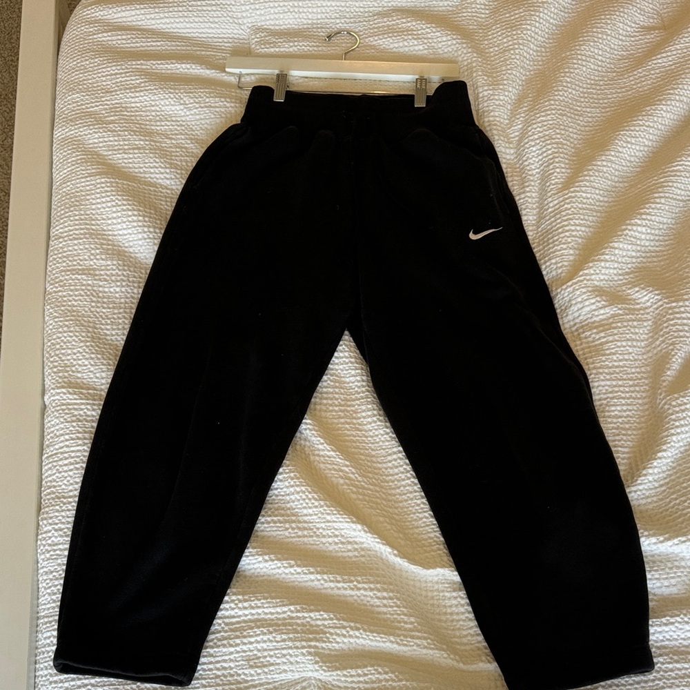 Nike Women's Black Joggers with White Logo